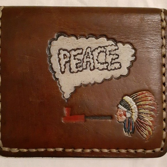 STOWE PROVISIONS - 'Peace' Mens Bifold BI-Fold Wallet Tough, Full Grain Leather - Picture 5 of 8